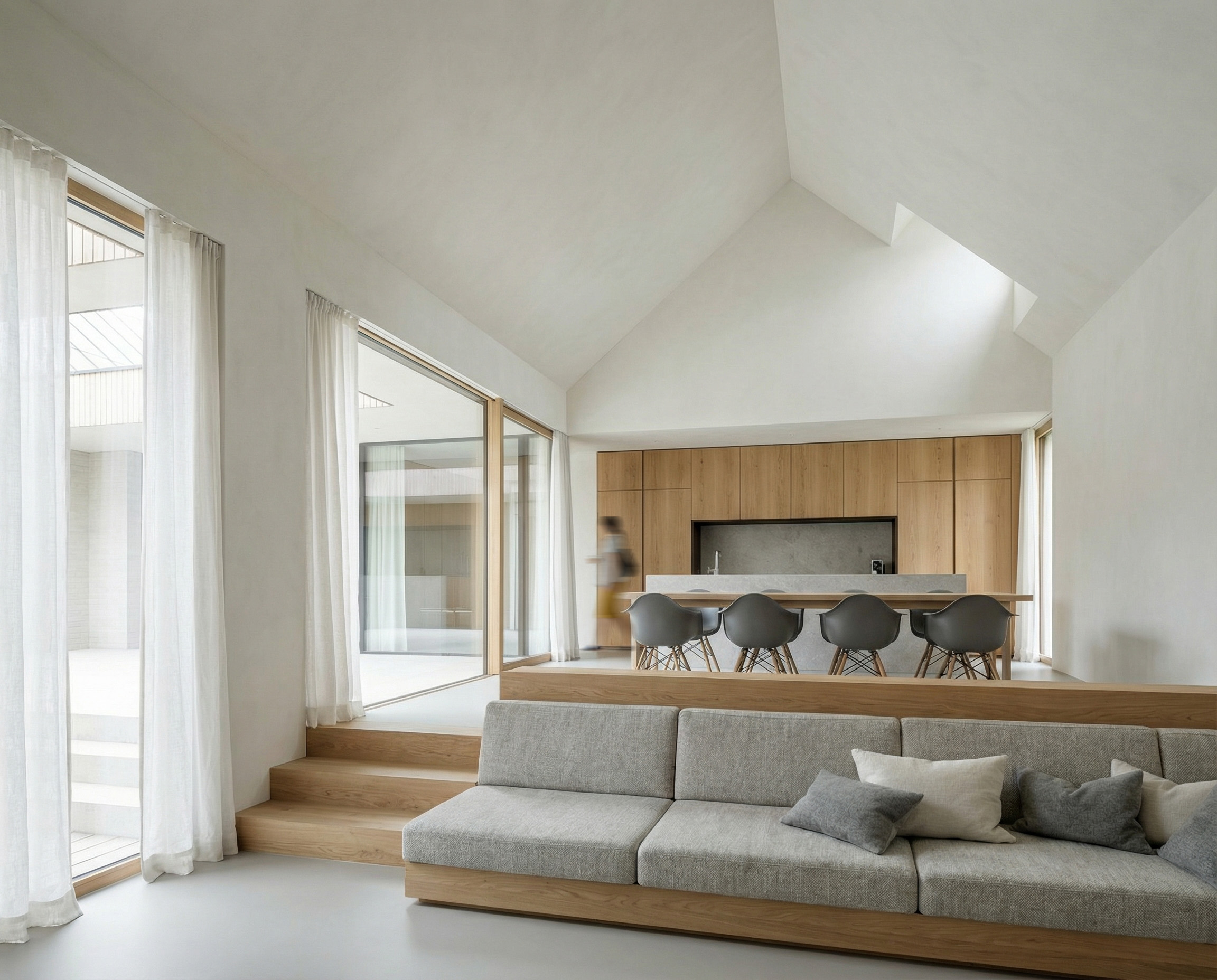 Neubau eines modernen Einfamilienhauses in Lippstadt mit klarer Architektur, großzügigen Raumbezügen, Satteldach und lichtdurchfluteten Innenräumen